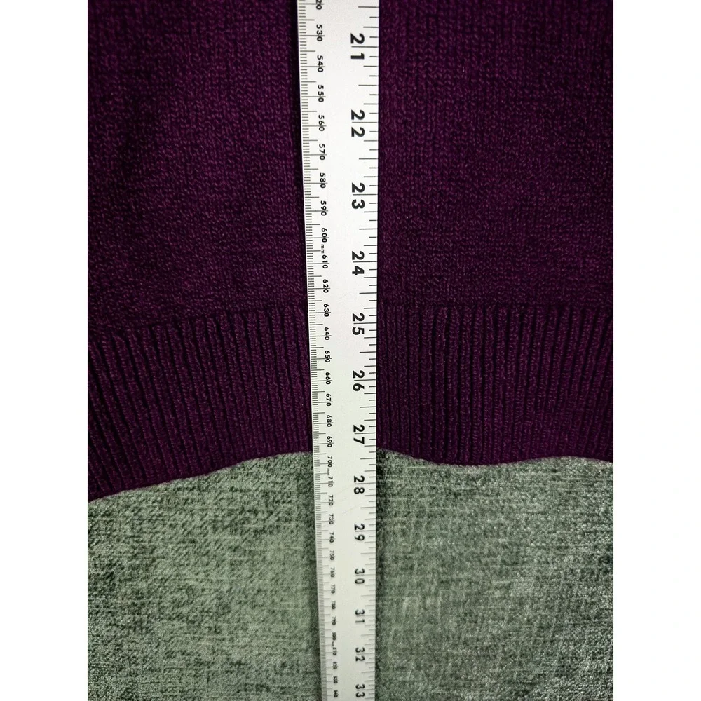 NWT Banana Republic Polo‎ Collar Button Knit Sweater Mens M Purple Cotton Preppy